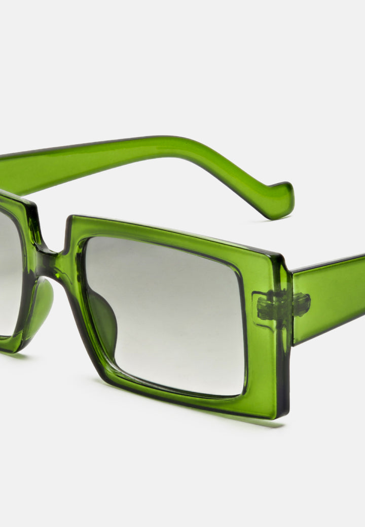 rectangular frame sunglasses#color_green