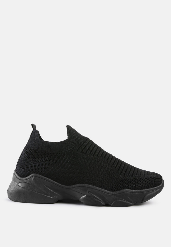 blade knitted  actives trainers#color_black