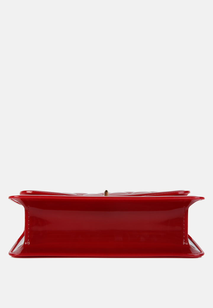 jelly quilted sling bag#color_burgundy