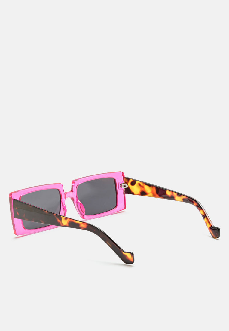 rectangular frame sunglasses#color_pink