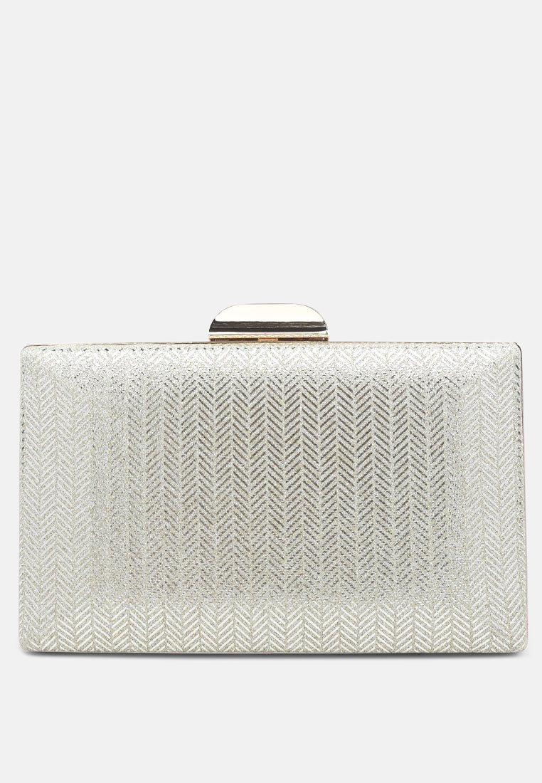 metallic shimmer clutch bag#color_champagne