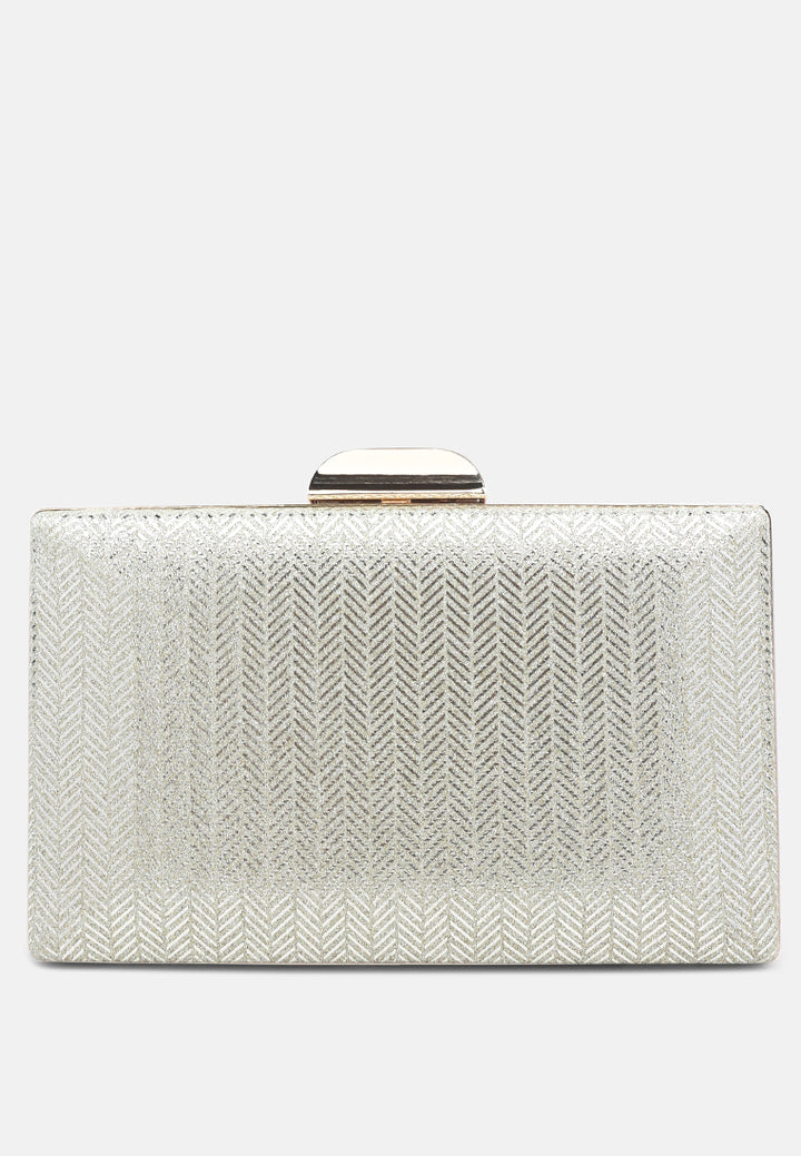 metallic shimmer clutch bag#color_champagne