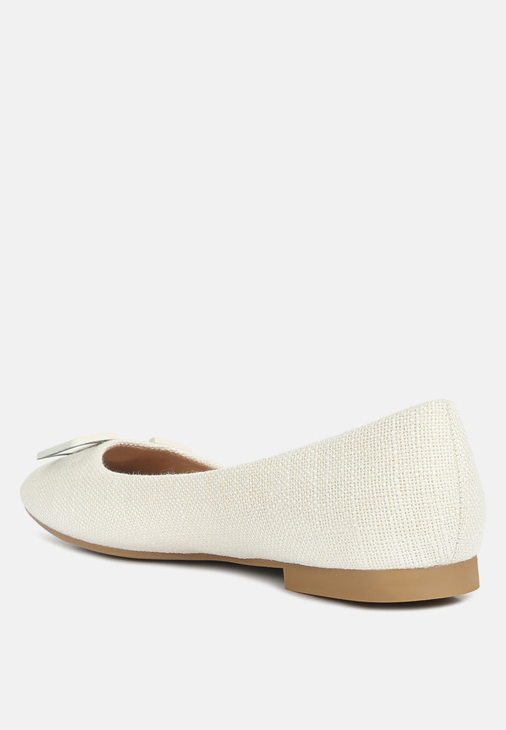 nek embellished flat ballerinas by ruw#color_off white