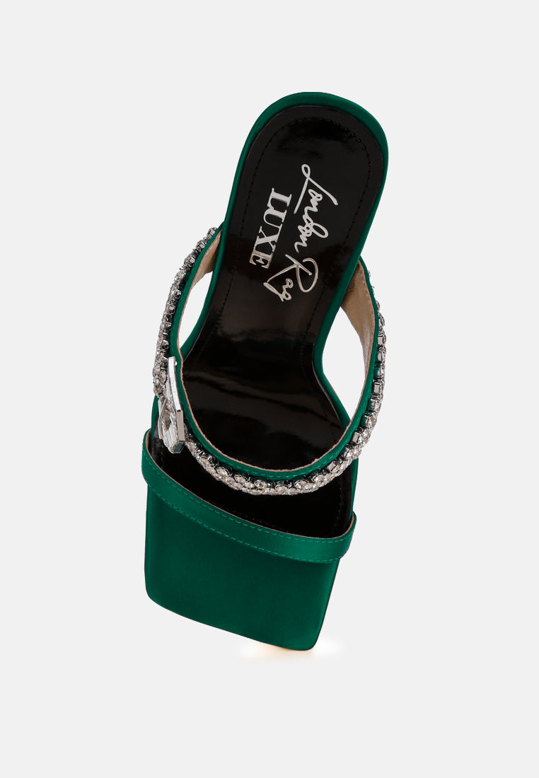 Vitrlne Diamante Slip On Sandals#color_green