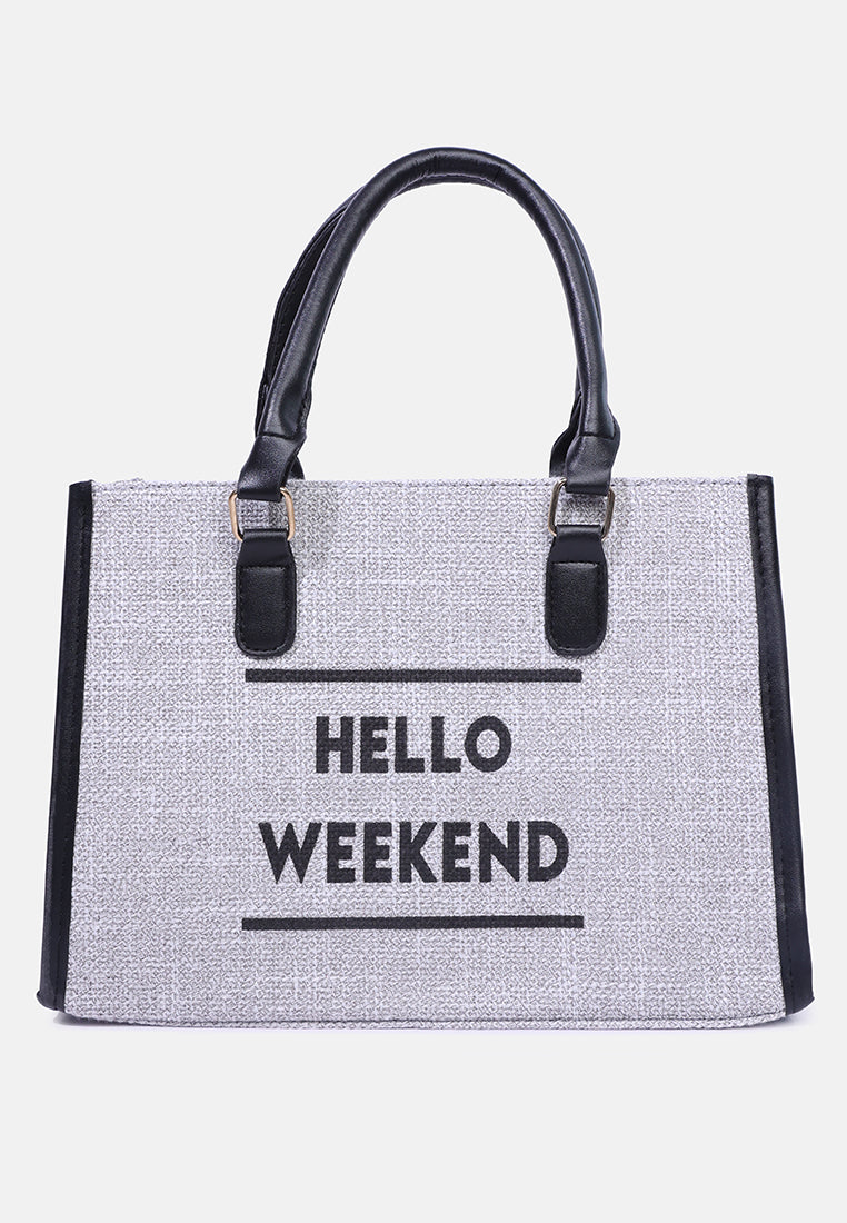 microfiber slogan tote bag#color_grey