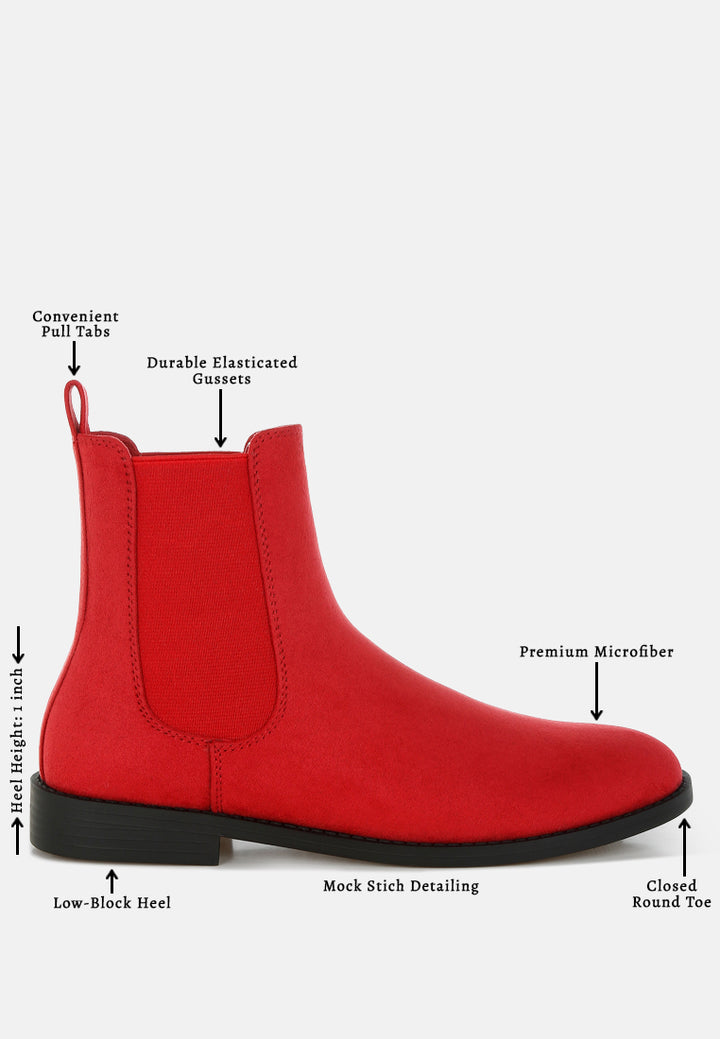ayasa low block heel chelsea boots#color_red