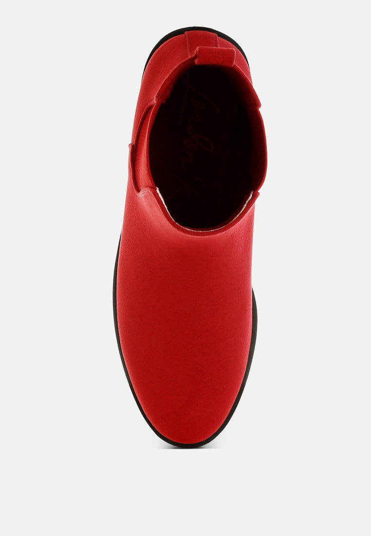 ayasa low block heel chelsea boots#color_red