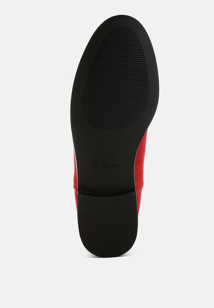 ayasa low block heel chelsea boots#color_red