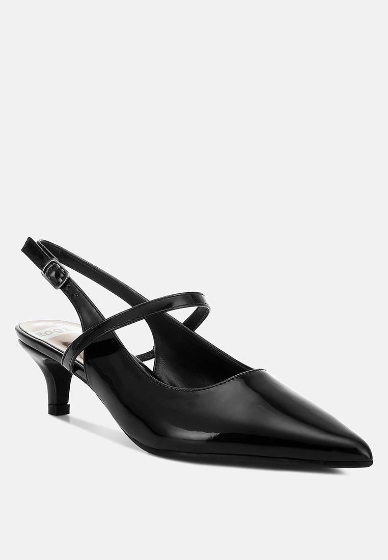 kitten heel slingback sandals by ruw#color_black