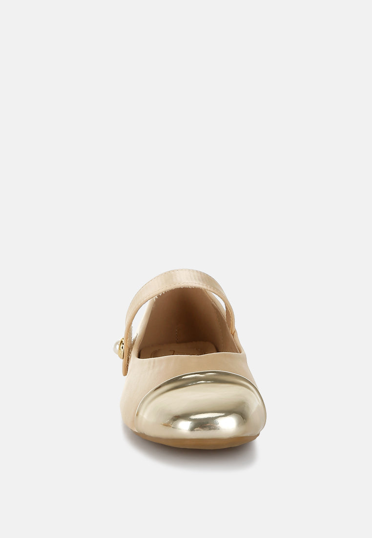 patent toe cap satin mary jane by ruw#color_gold