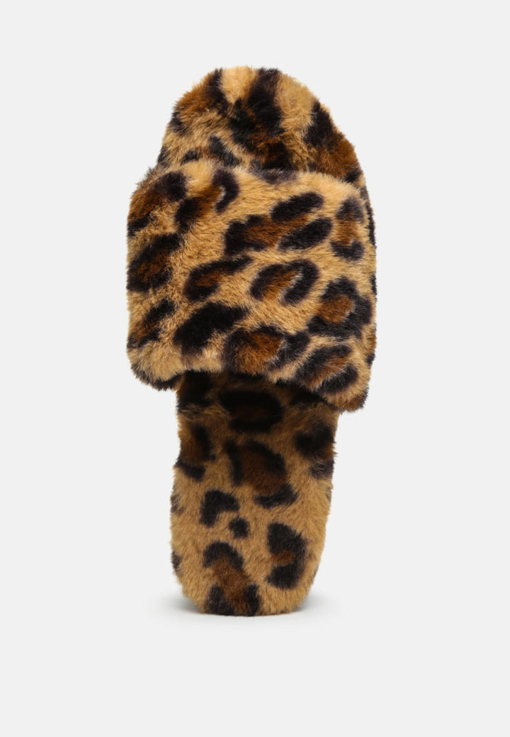 All Day Indoor Fur Flats in Leopard#color_natural