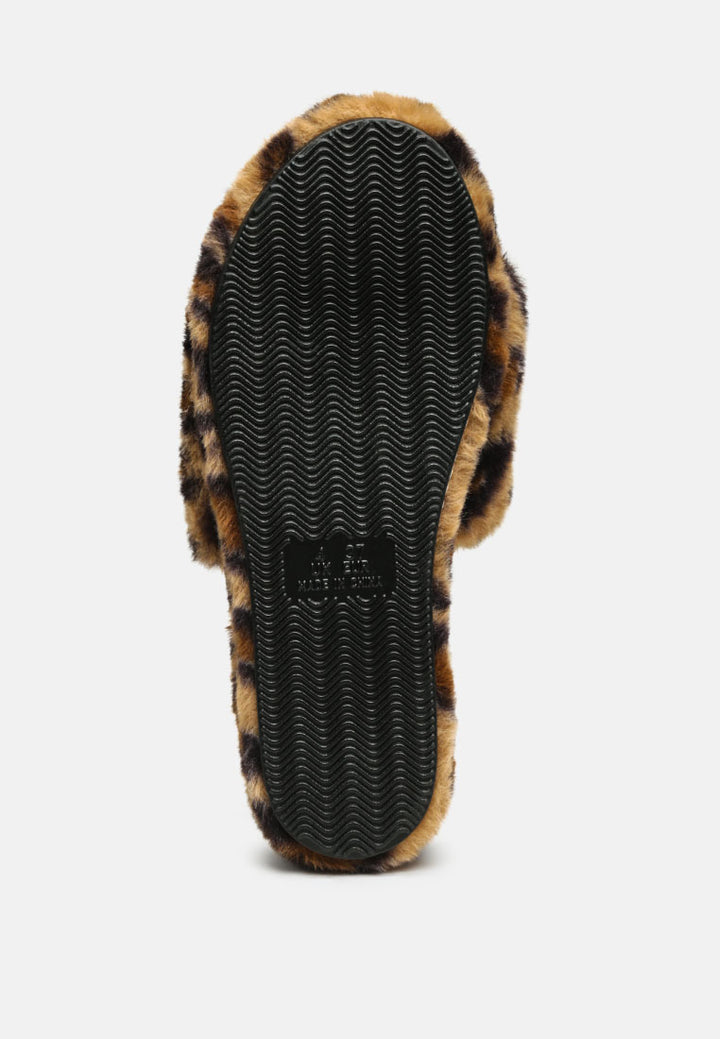 All Day Indoor Fur Flats in Leopard#color_natural