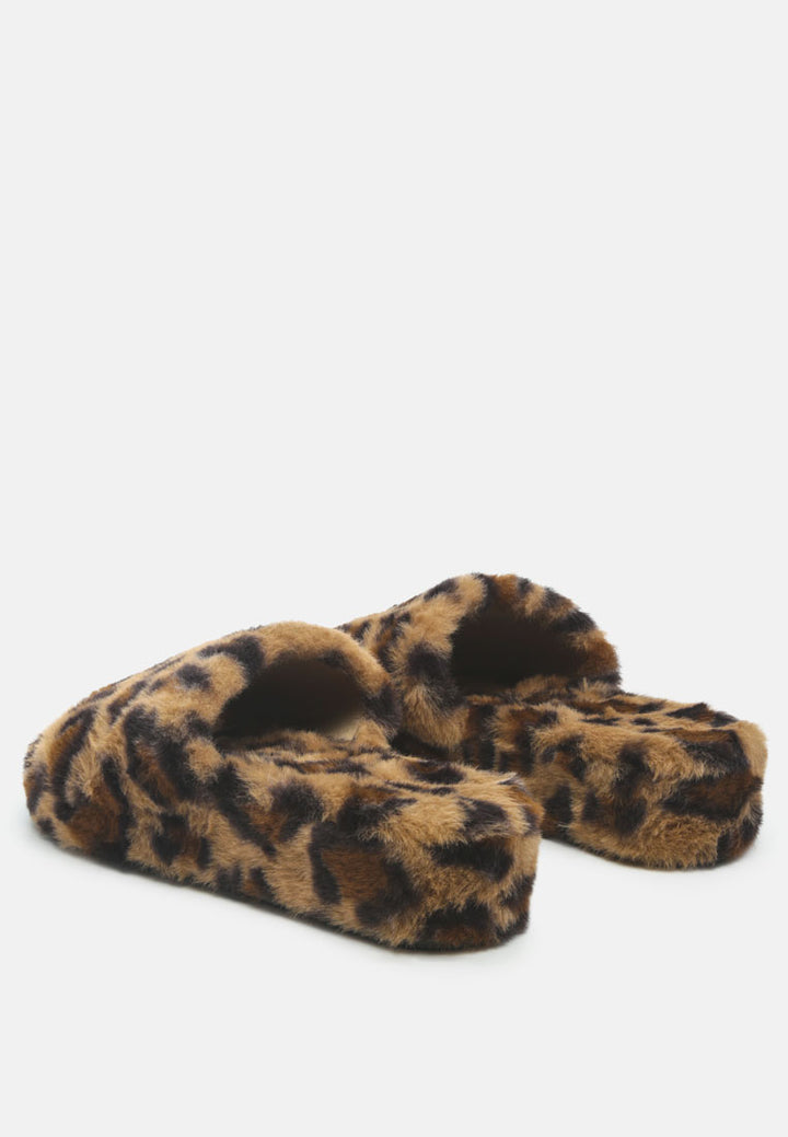 All Day Indoor Fur Flats in Leopard#color_natural