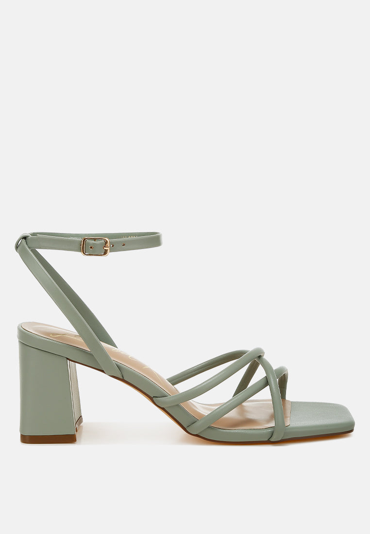 low block heel strappy sandals by RUW#colour_green
