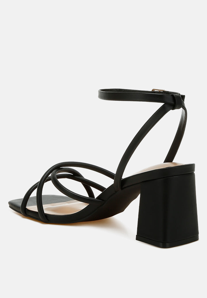 low block heel strappy sandals by RUW#colour_black