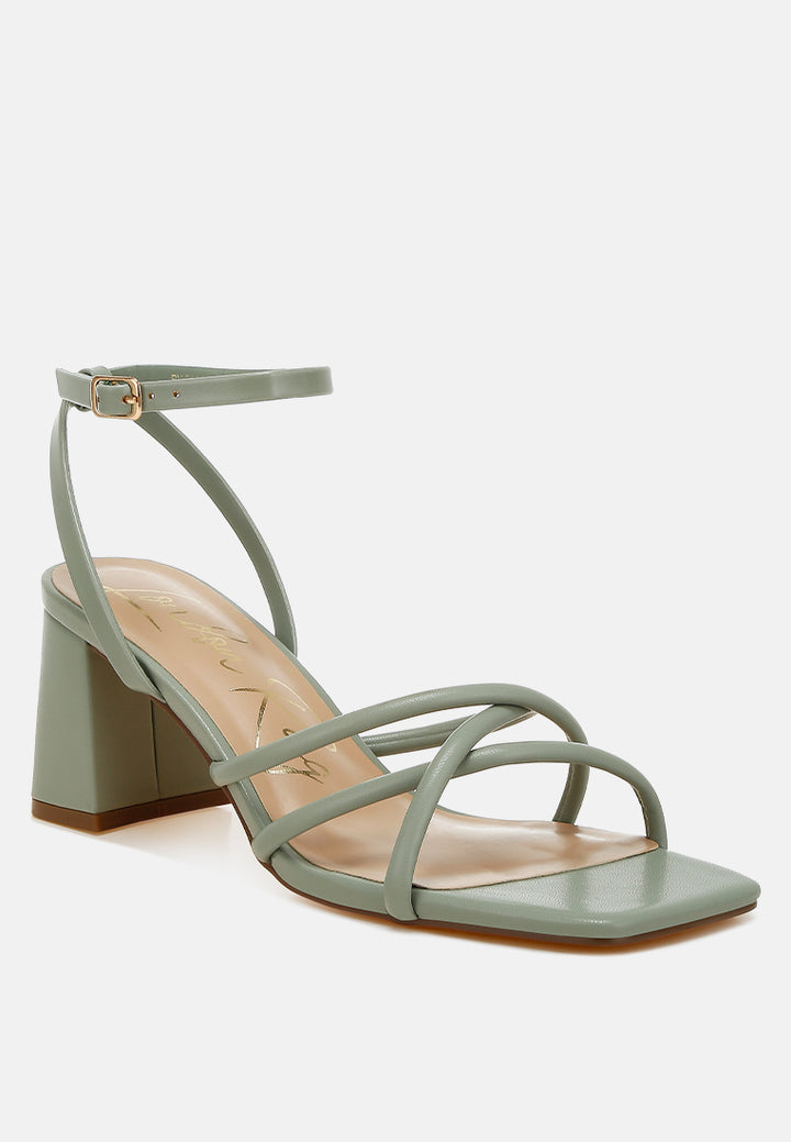 low block heel strappy sandals by RUW#colour_green