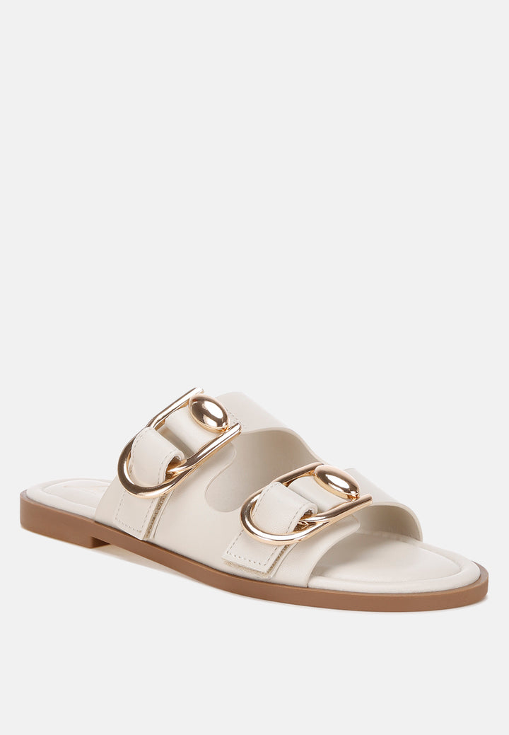 amahi dual strap slip-on flats#color_stone-man-made-leather