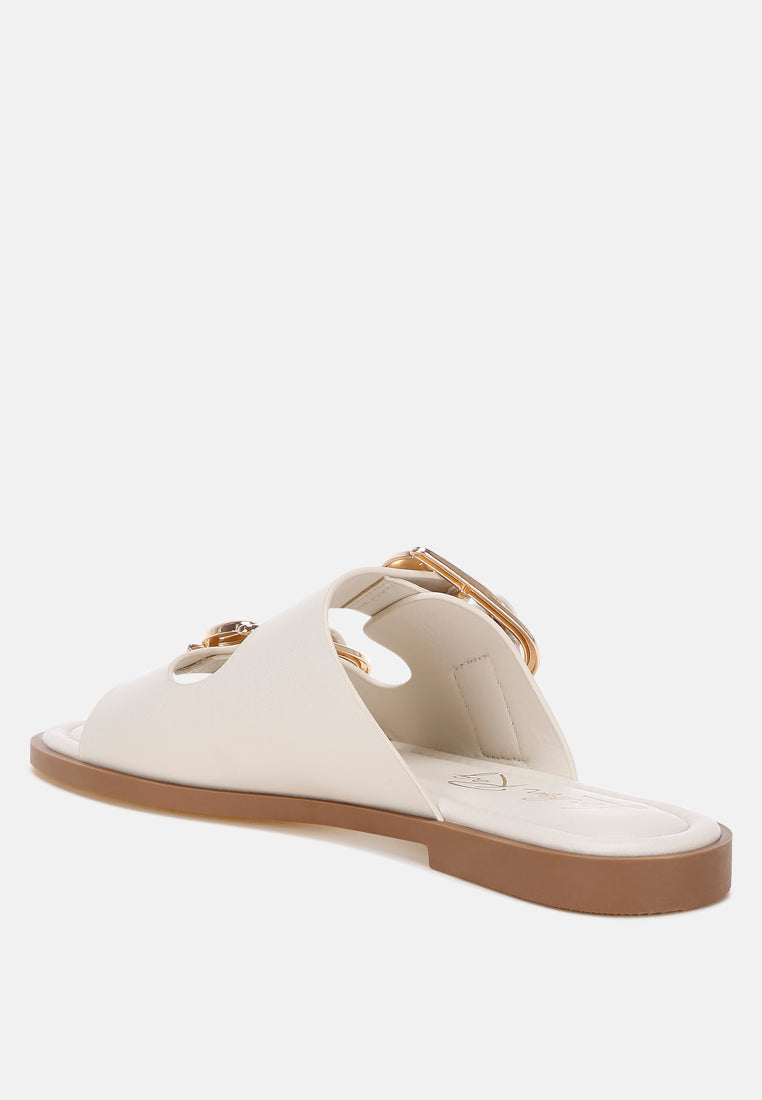 amahi dual strap slip-on flats#color_stone-man-made-leather