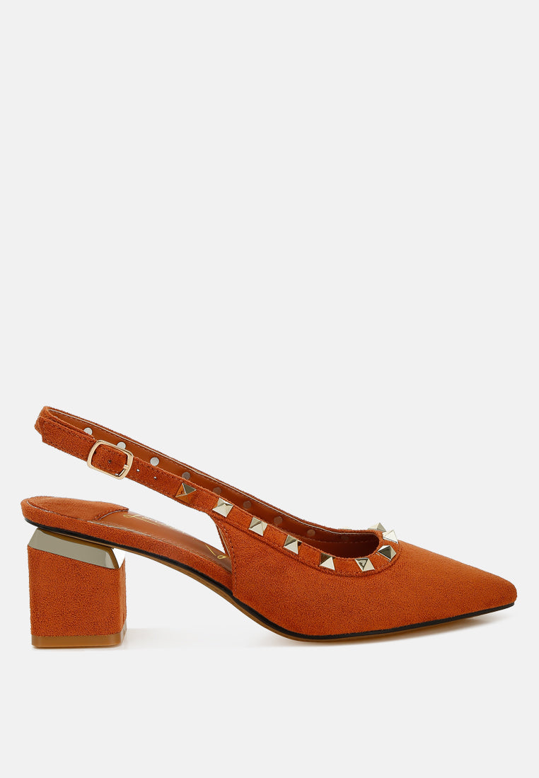 stud emebllished microfiber sandals by ruw#color_tan