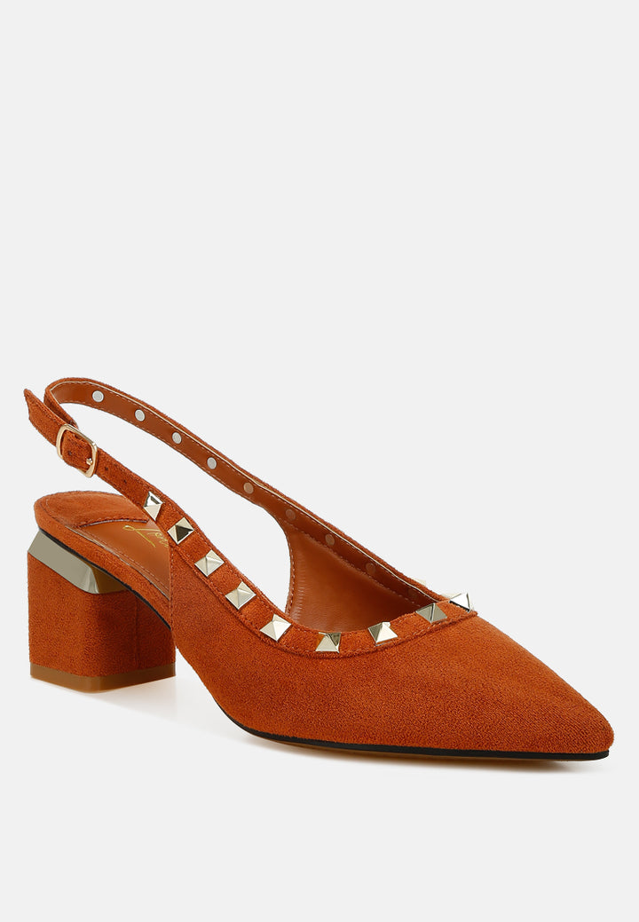 stud emebllished microfiber sandals by ruw#color_tan