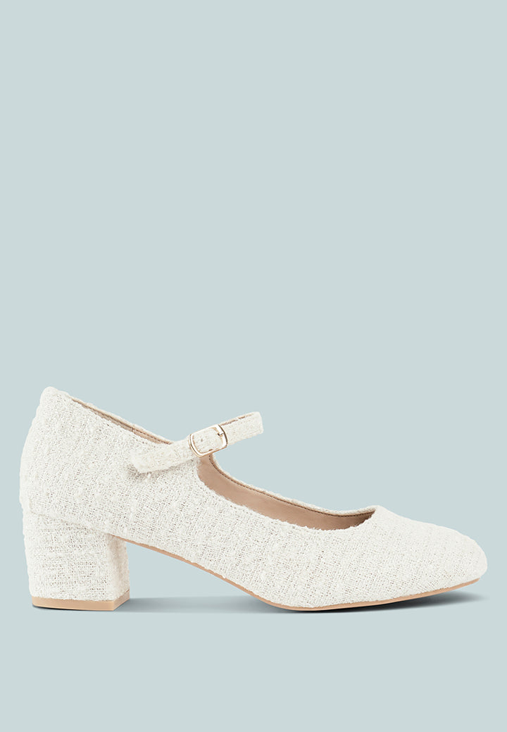 tweed mary jane sandals by ruw#color_white