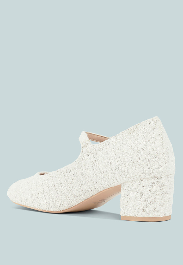 tweed mary jane sandals by ruw#color_white