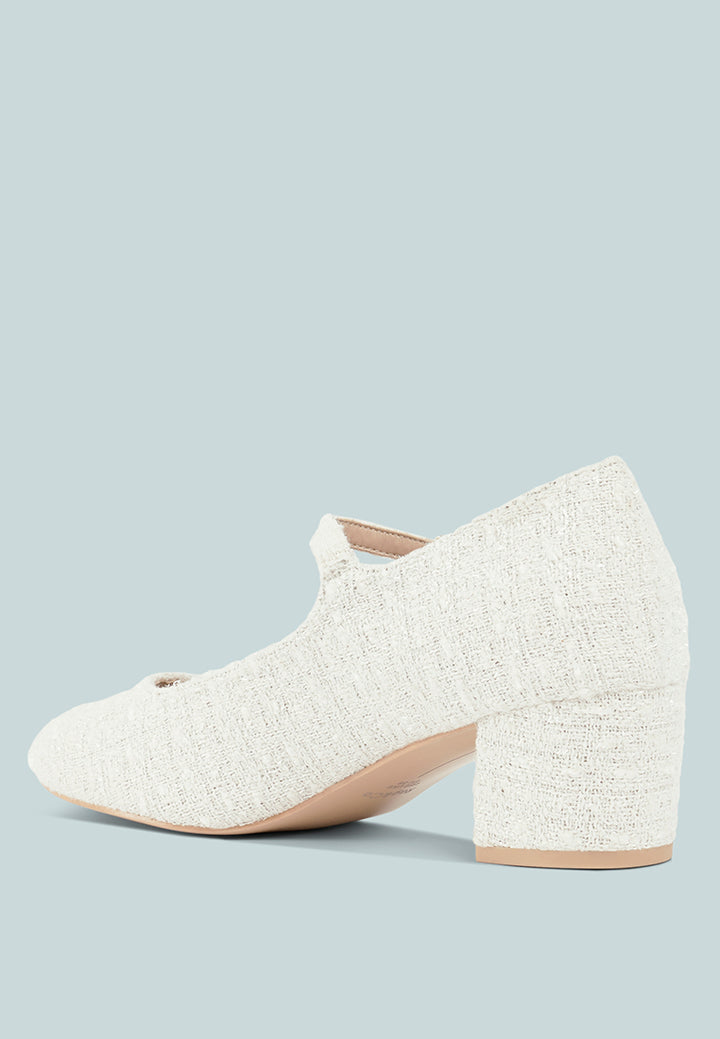 tweed mary jane sandals by ruw#color_white
