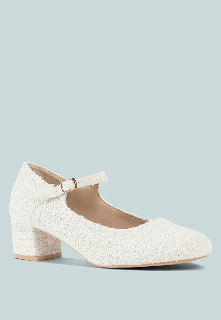 tweed mary jane sandals by ruw#color_white