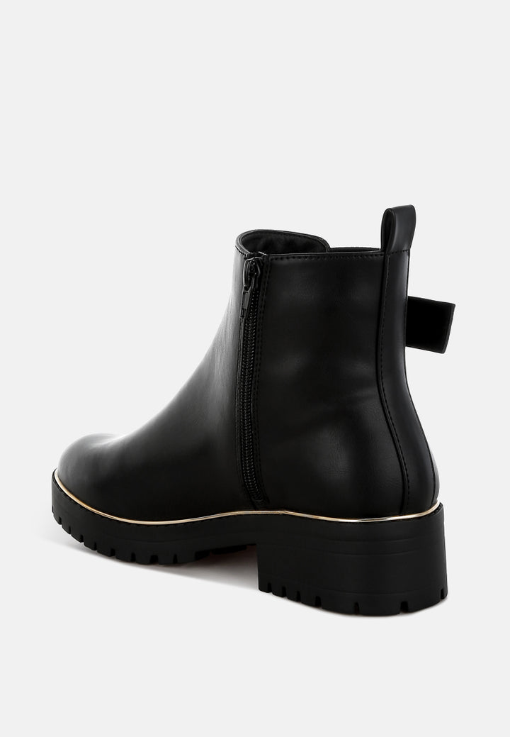 chunky buckle detail ankle boots by ruw#color_black