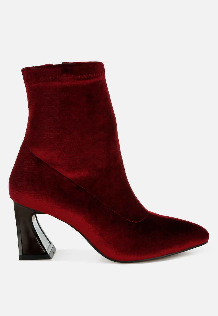 flared block heel velvet boots by ruw#color_burgundy
