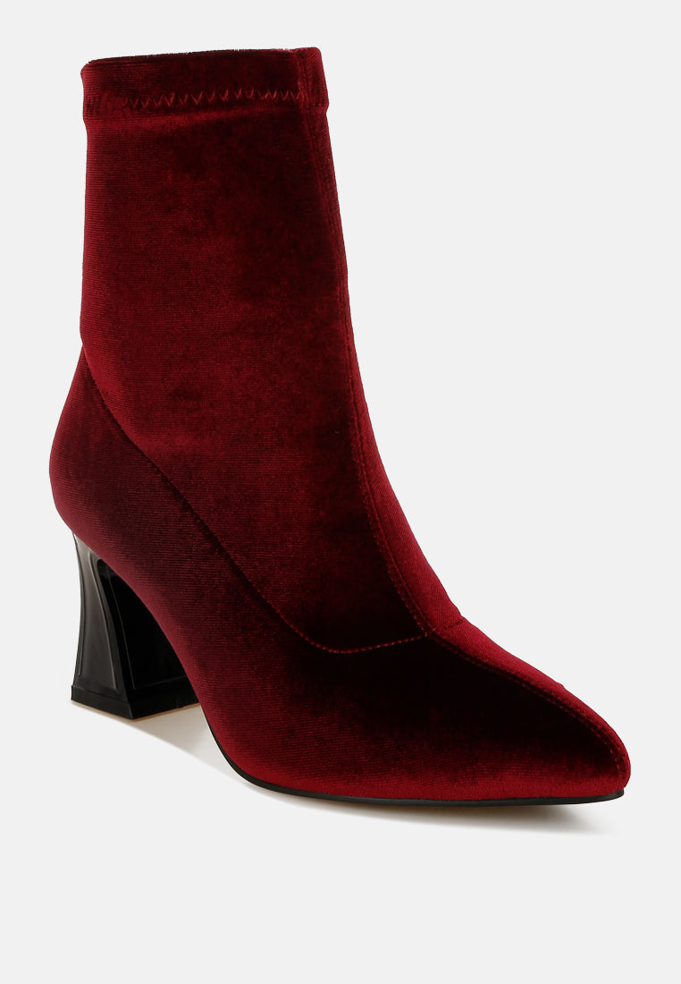 flared block heel velvet boots by ruw#color_burgundy