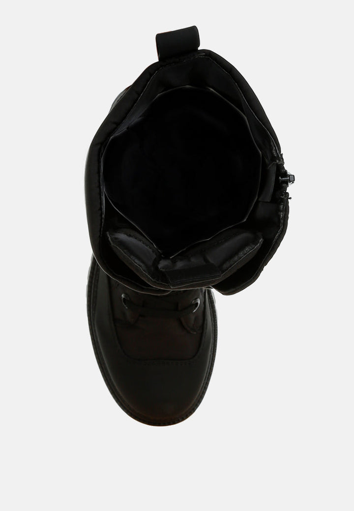 anti-skid lace-up combat boots by ruw#color_black