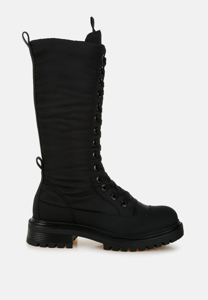 anti-skid lace-up combat boots by ruw#color_black
