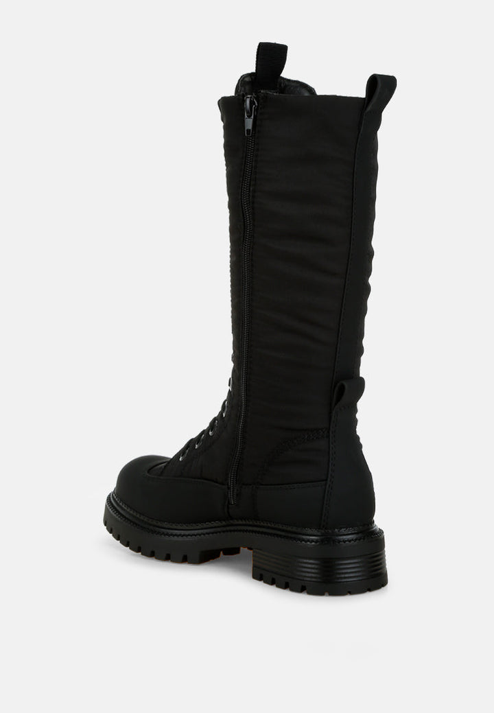 anti-skid lace-up combat boots by ruw#color_black