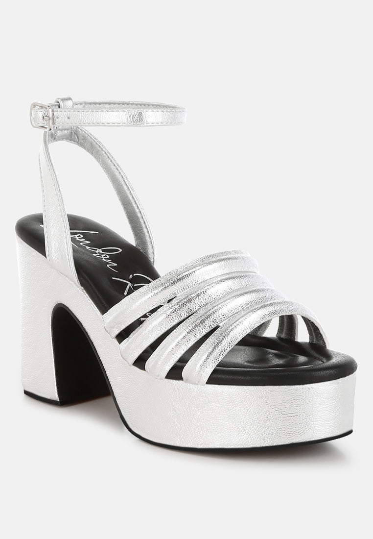 strappy high platform sandals by ruw#color_silver