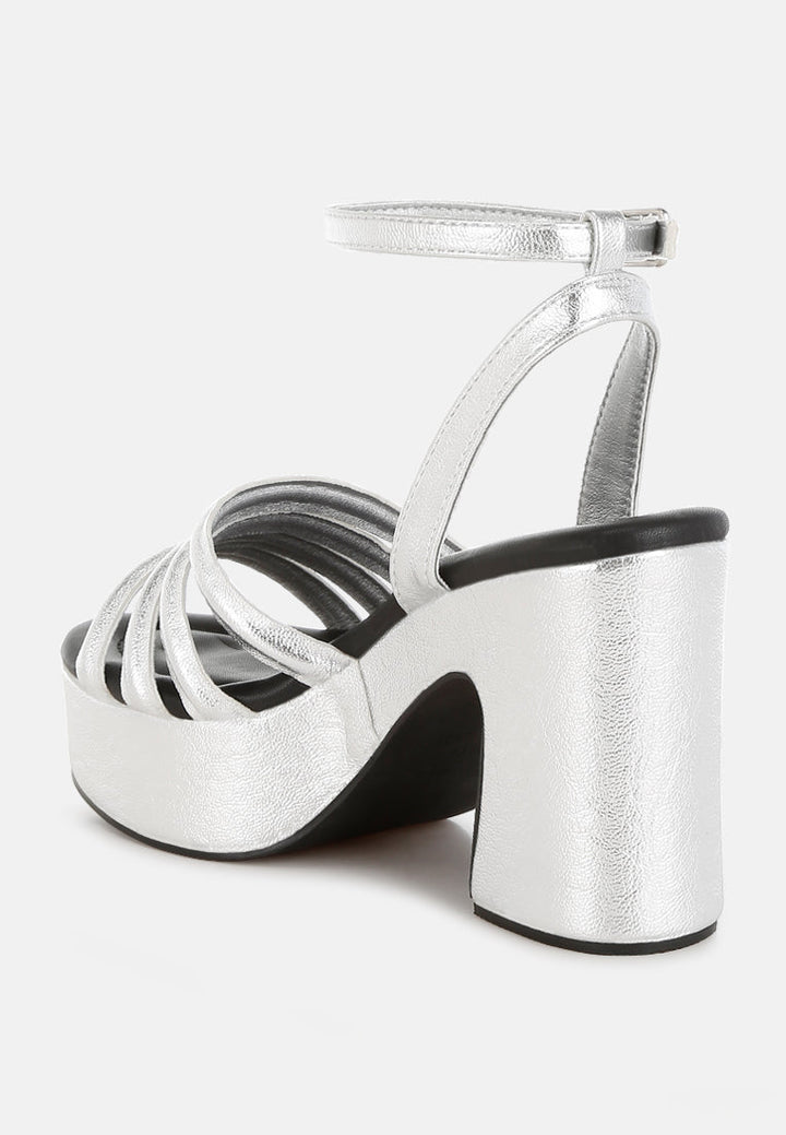 strappy high platform sandals by ruw#color_silver