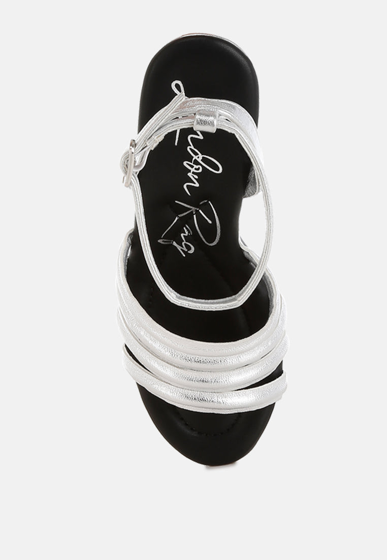 strappy high platform sandals by ruw#color_silver