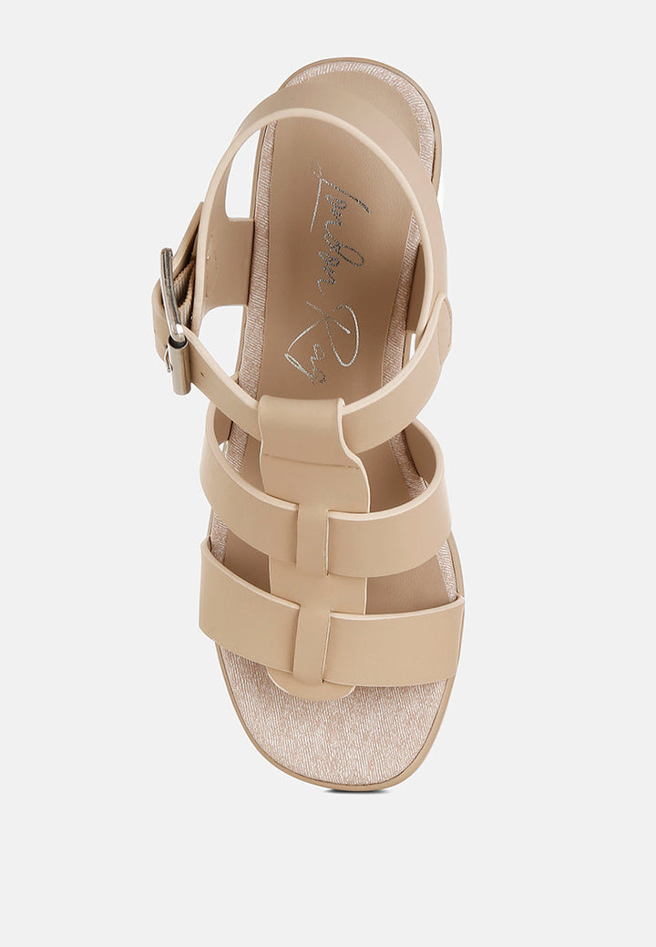 chunky pin buckle platform heels by mode#color_beige