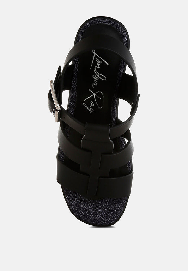 chunky pin buckle platform heels by mode#color_black