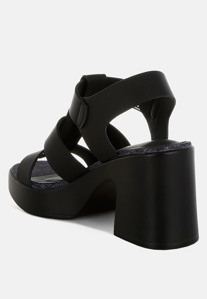 chunky pin buckle platform heels by mode#color_black