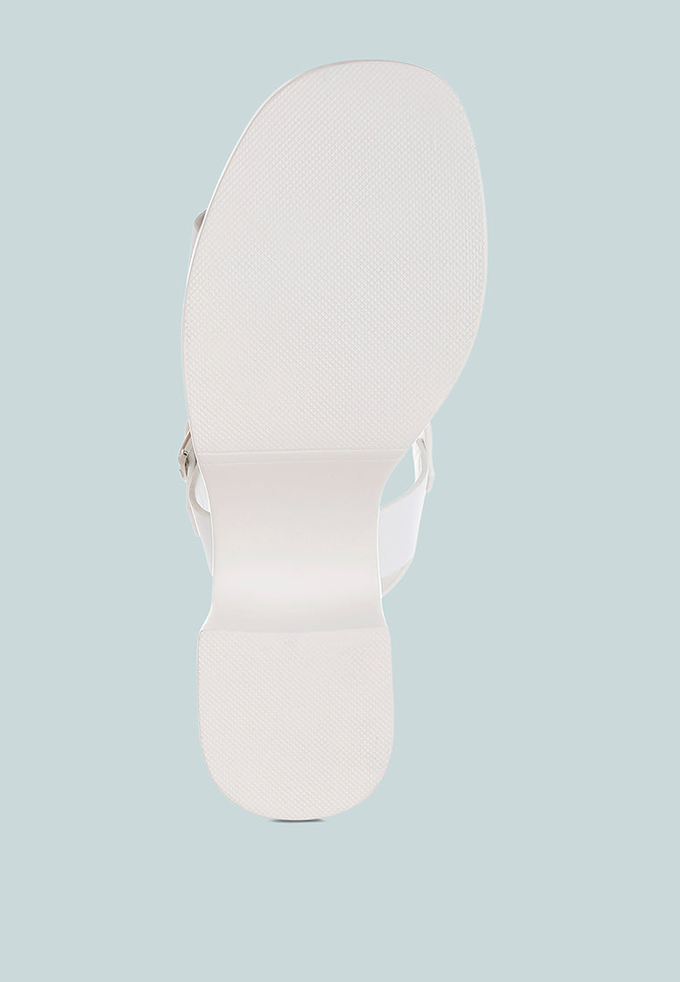 chunky pin buckle platform heels by mode#color_white