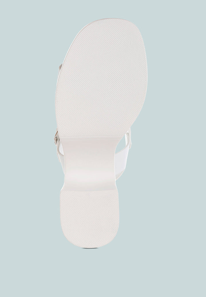 chunky pin buckle platform heels by mode#color_white