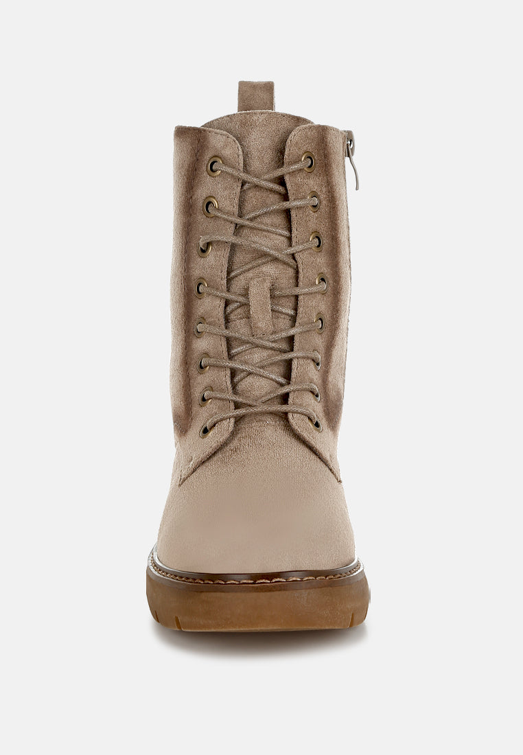 lace up high ankle boots by ruw#color_taupe