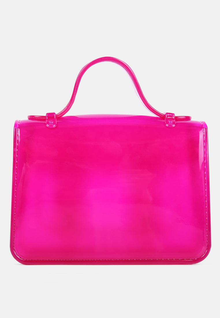 jelly saddle sling bag#color_fushia