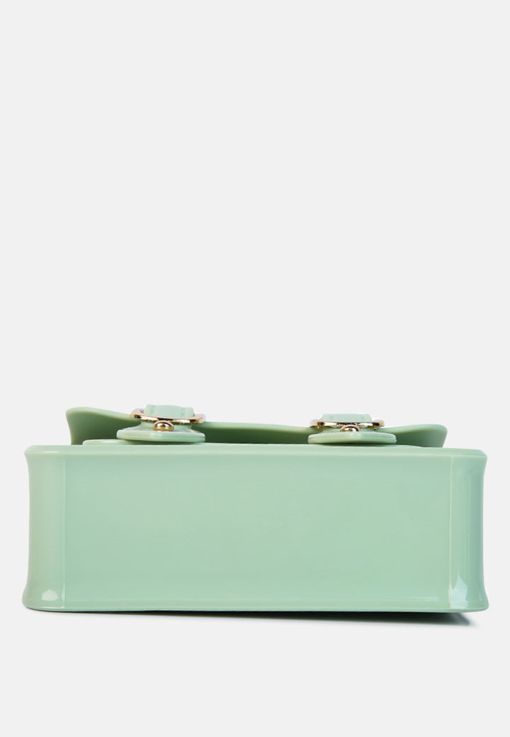 jelly saddle sling bag#color_mint