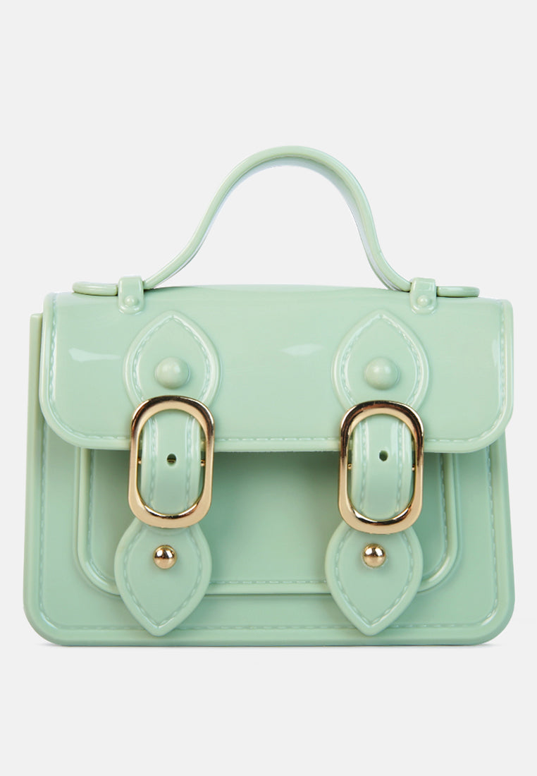 jelly saddle sling bag#color_mint