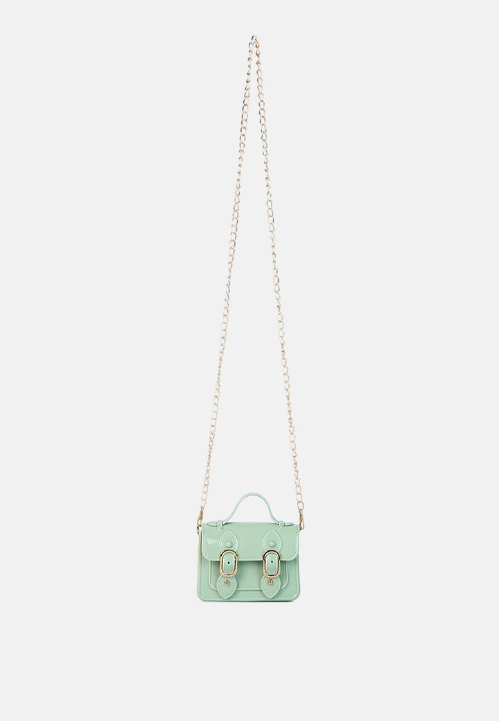 jelly saddle sling bag#color_mint