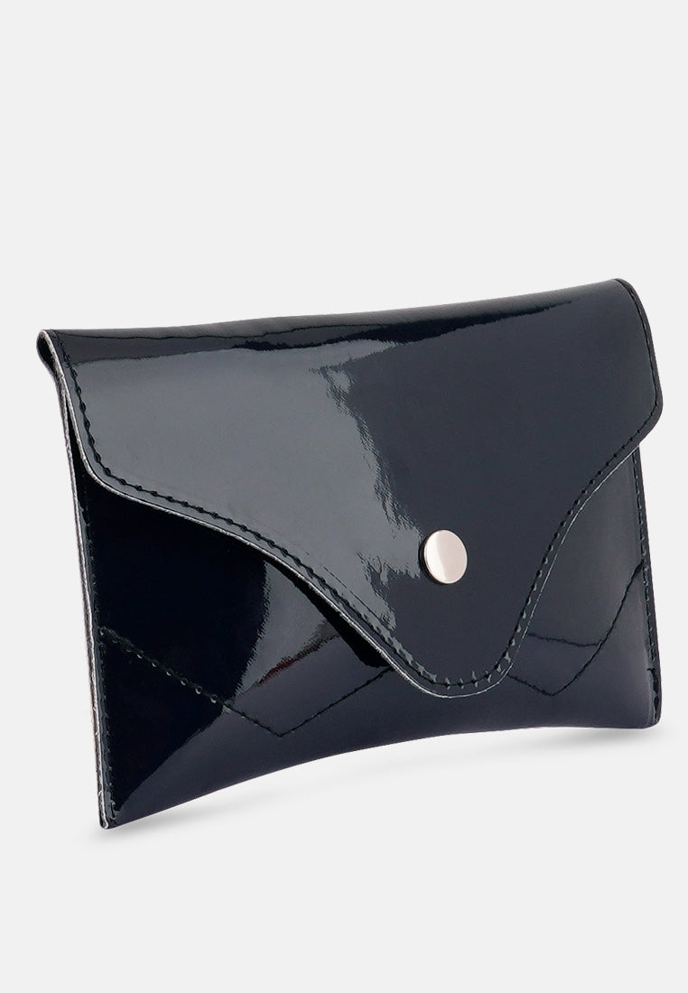 Patent Envelop Fanny Pack#color_black