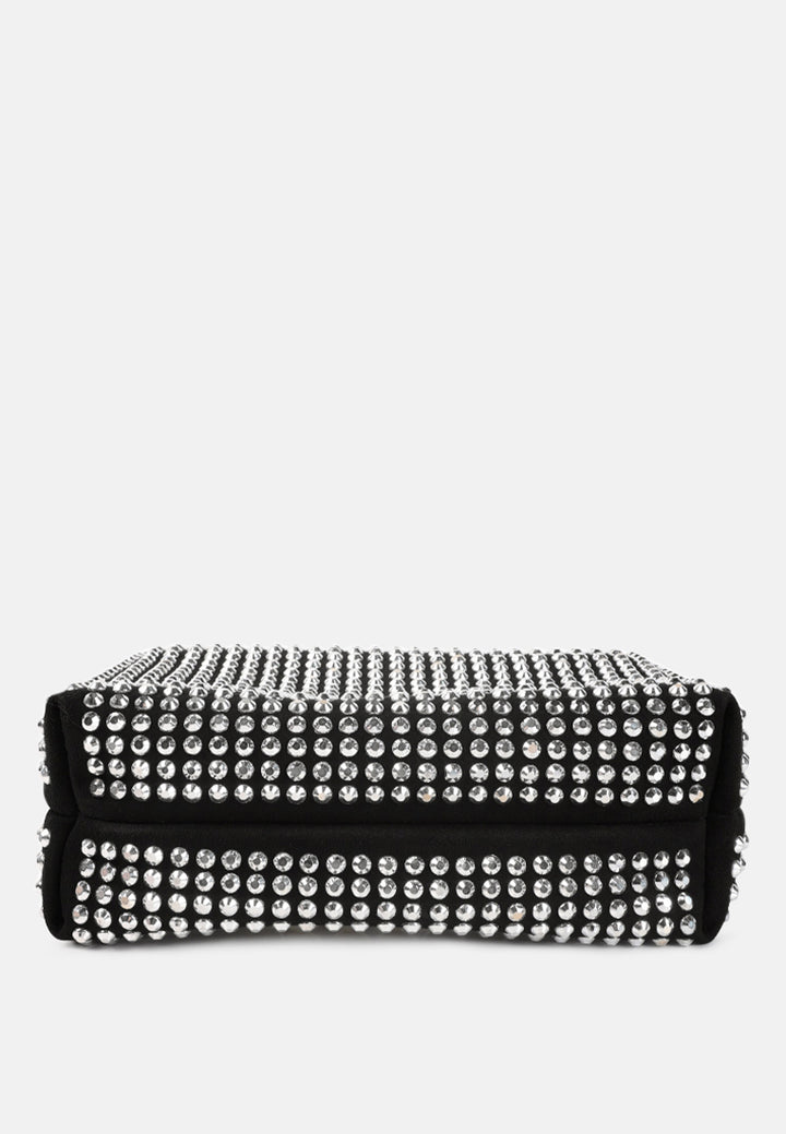 full studded pearl strap mini bag#color_silver