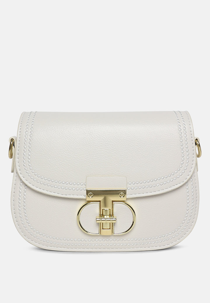 geometric strap shoulder bag by ruw#color-white